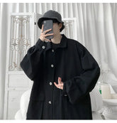 Threebooy Loose Fitting Men's Korean Style Clothes for Men Original Clothing Outerwear Harajuku Men's Coats Spring Jackets
